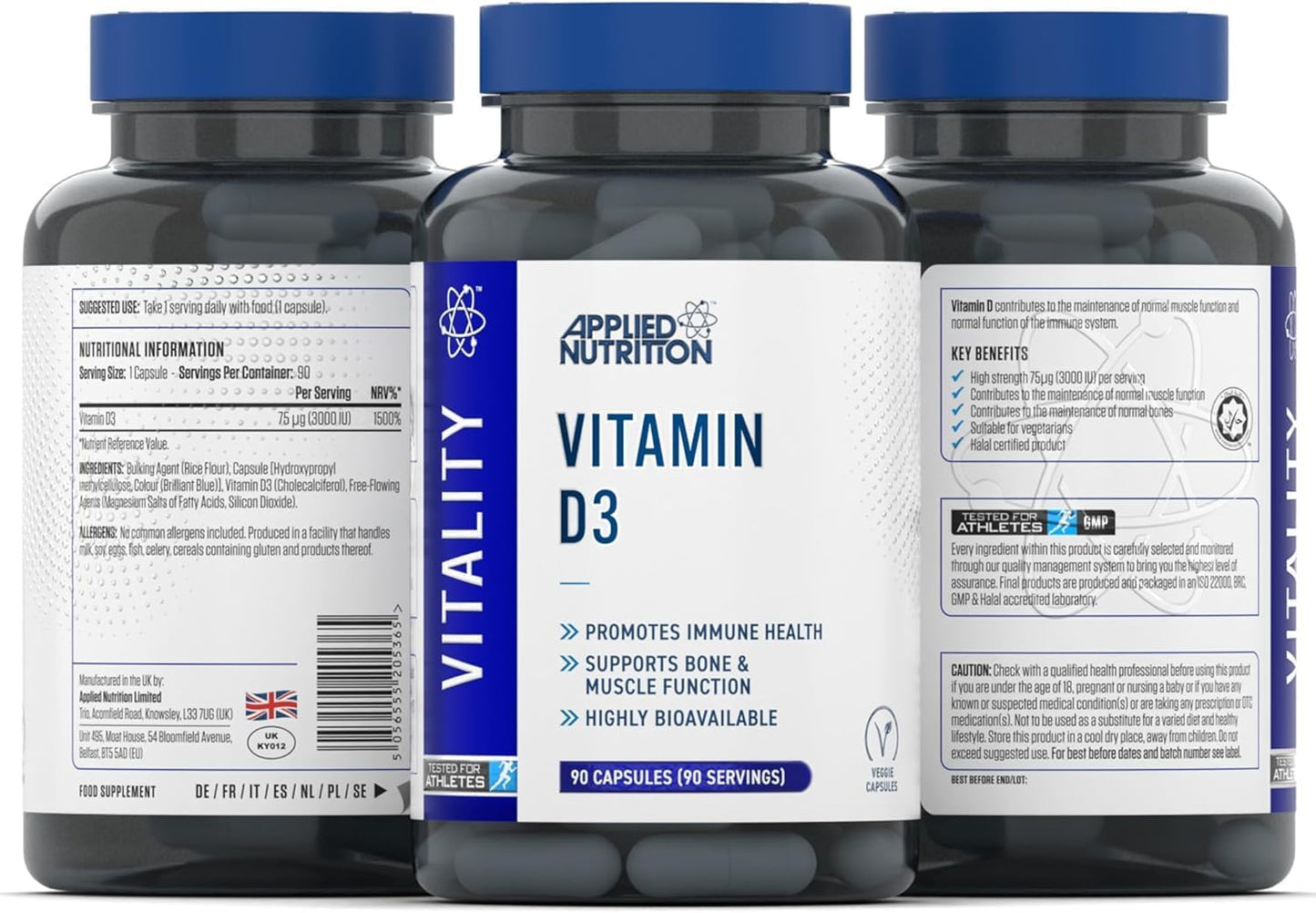 Applied Nutrition Vitamin D3 90 Capsules