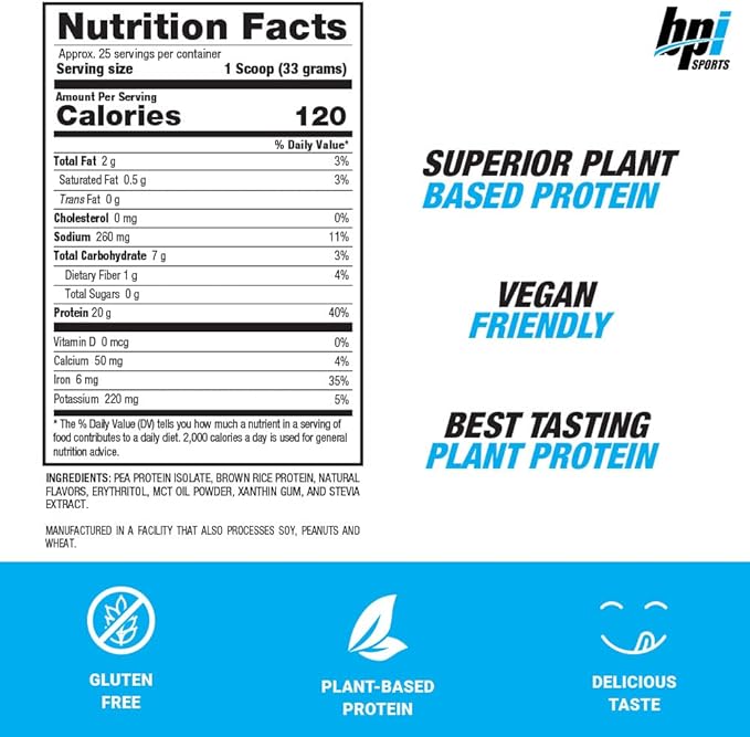 Bpi sports Vegan Protein 25 Servings 823gm