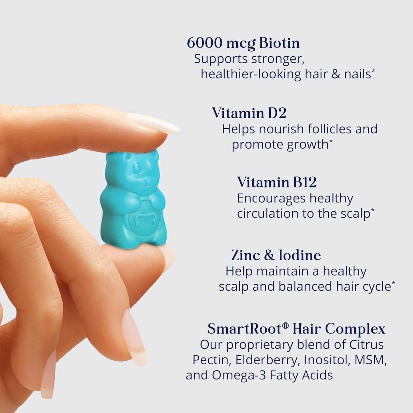 SugarbearPRO Hair Vitamin Gummies, 6000mcg