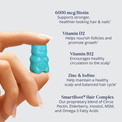 SugarbearPRO Hair Vitamin Gummies, 6000mcg