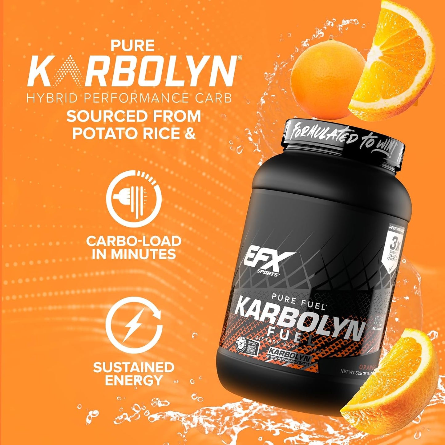 EFX Sports Karbolyn Fuel Orange 1.95kg (4.3 lbs)