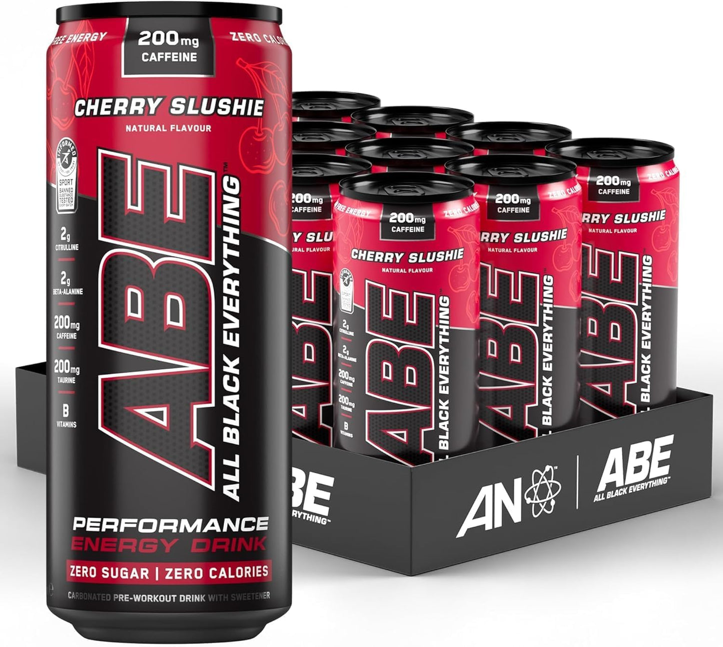 Applied Nutrition ABE Drink (12 x 330 ml) - Energy Drinks - 200 mg Caffeine