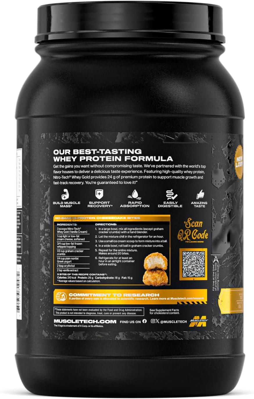 Muscletech Nitro Tech 100% whey Gold French Vanila Cream 907gm