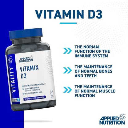 Applied Nutrition Vitamin D3 90 Capsules