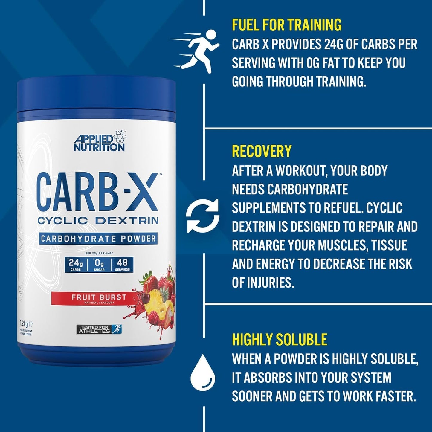 Applied Nutrition Carb-X Carbohydrate Powder 1.2kg 48 servings