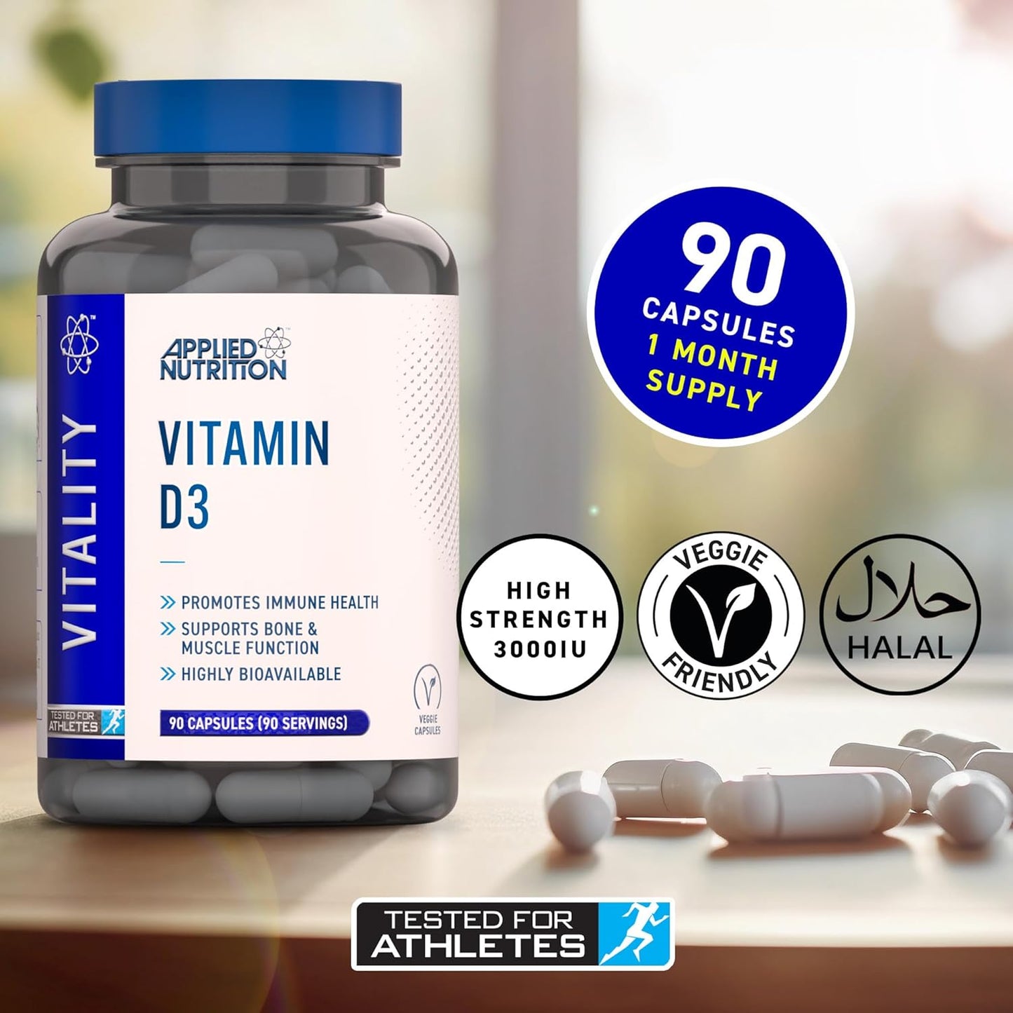 Applied Nutrition Vitamin D3 90 Capsules