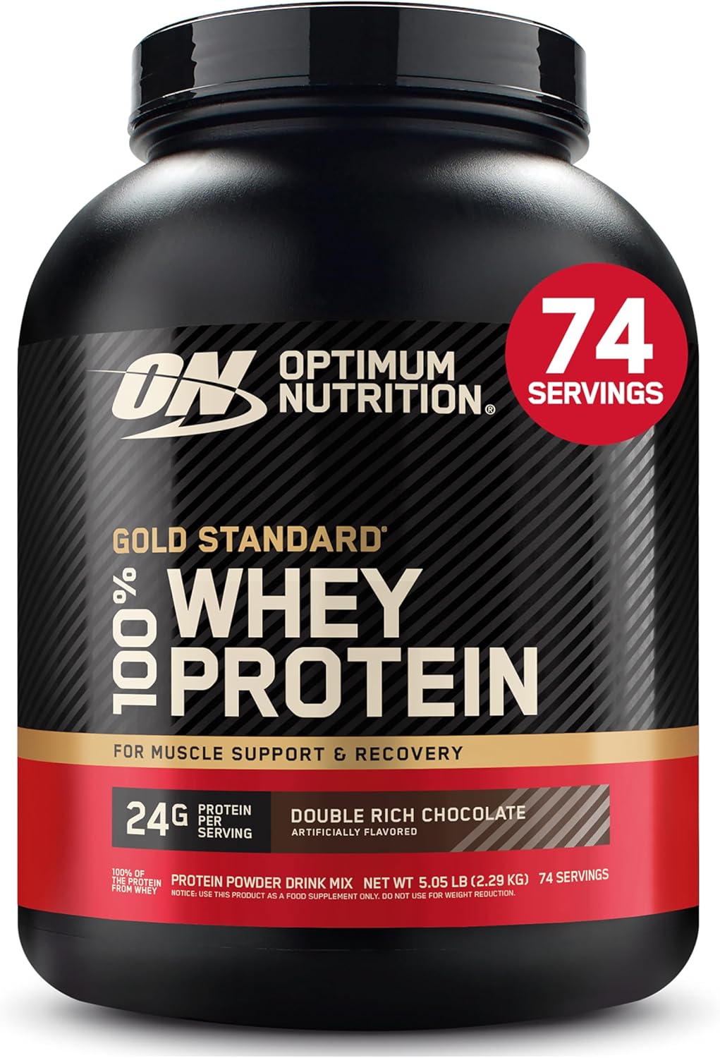 Optimum Nutrition Gold Standard 100% Whey Protein Double Rich Chocolate 5 lb 2.27kg Protein Powder