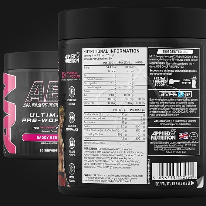 Applied Nutrition ABE All Black Everything Ultimate Pre-workout 375gm