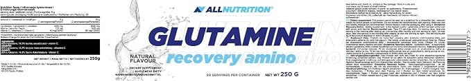 Allnutrition Glutamine recovery amino Natural flavour 250gm 50 servings