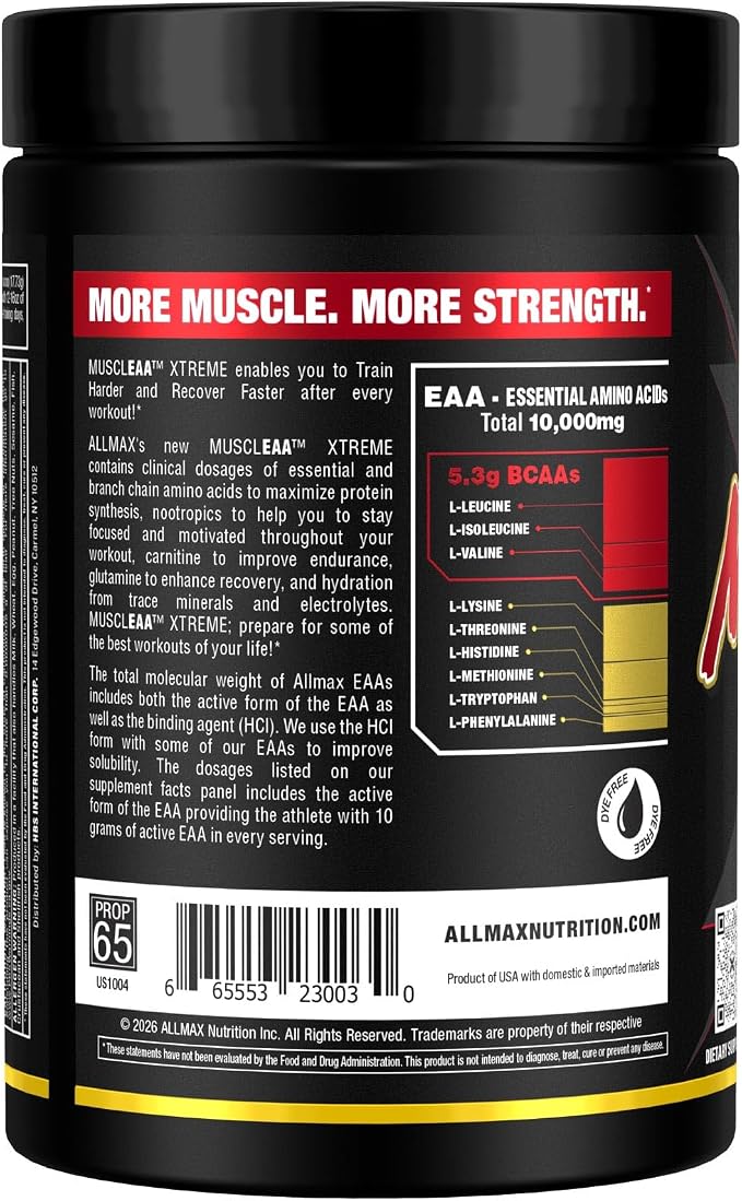 ALLMAX MUSCLEAA Xtreme EAA Powder Pina Colada 532g