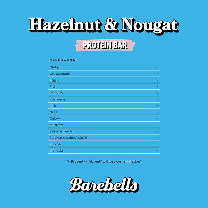 Barebells Hazelnut & Nougat Protein Bar 12 x 55g