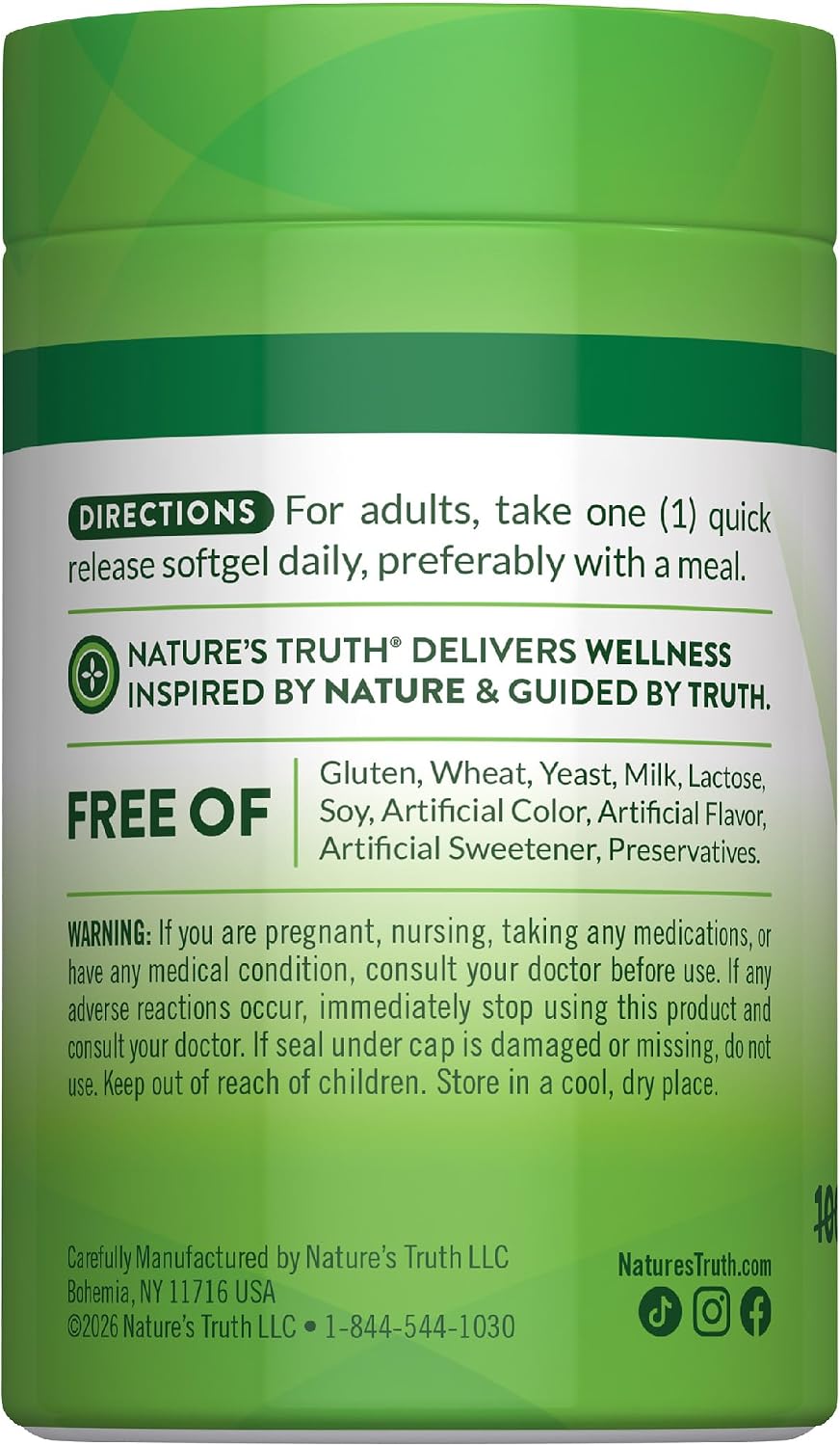 Nature's Truth Vitamin D3 1000 IU, 130 Softgels
