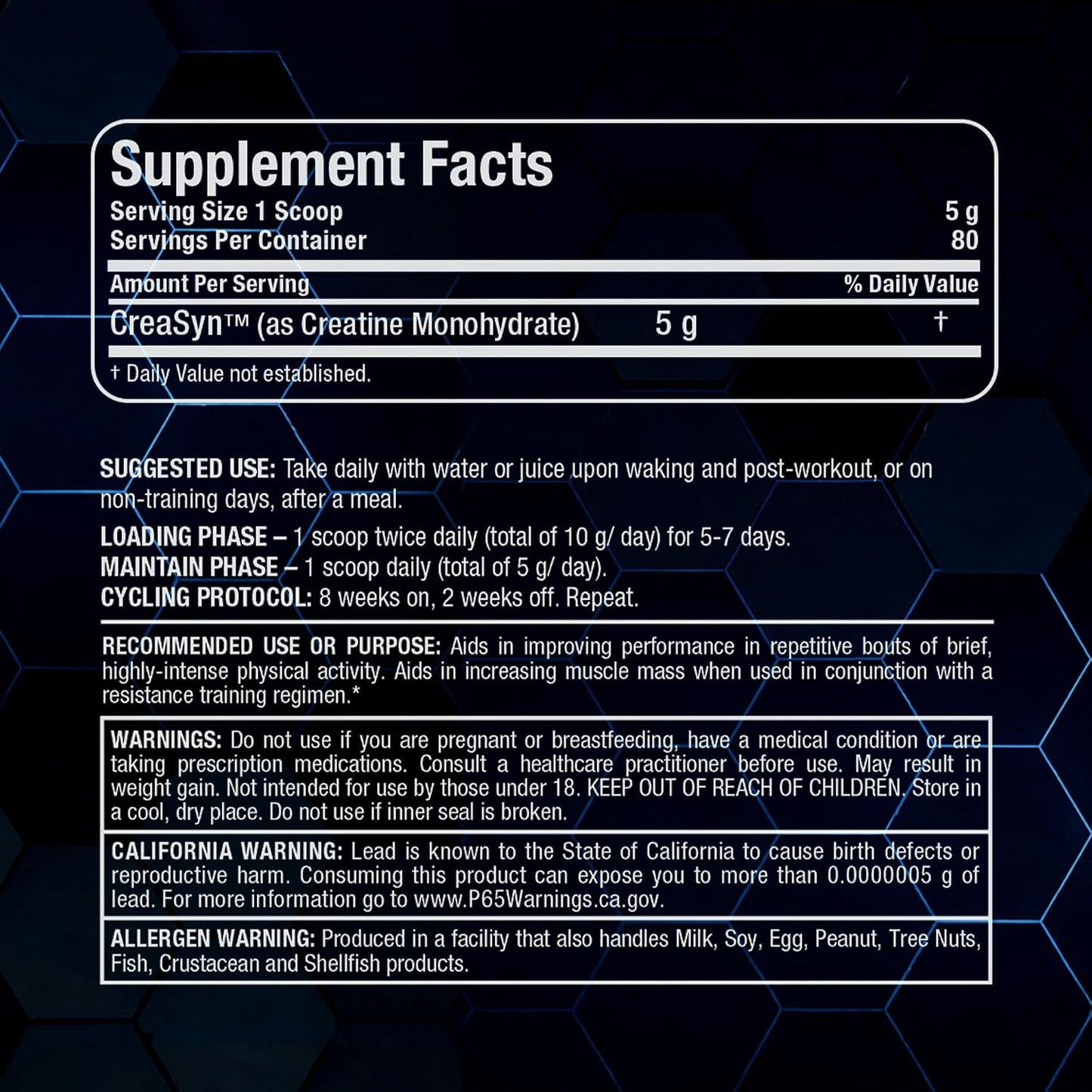 ALLMAX Creatine Monohydrate Powder 400g