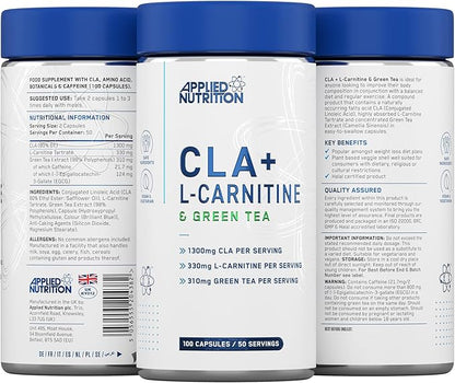 Applied Nutrition CLA+ L-Carnitine & Green Tea 100 capsules