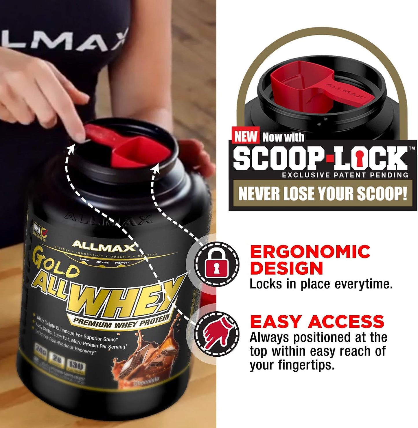 ALLMAX AllWhey Gold 100% Whey Protein & Isolate Chocolate Peanut Butter 2.27kg