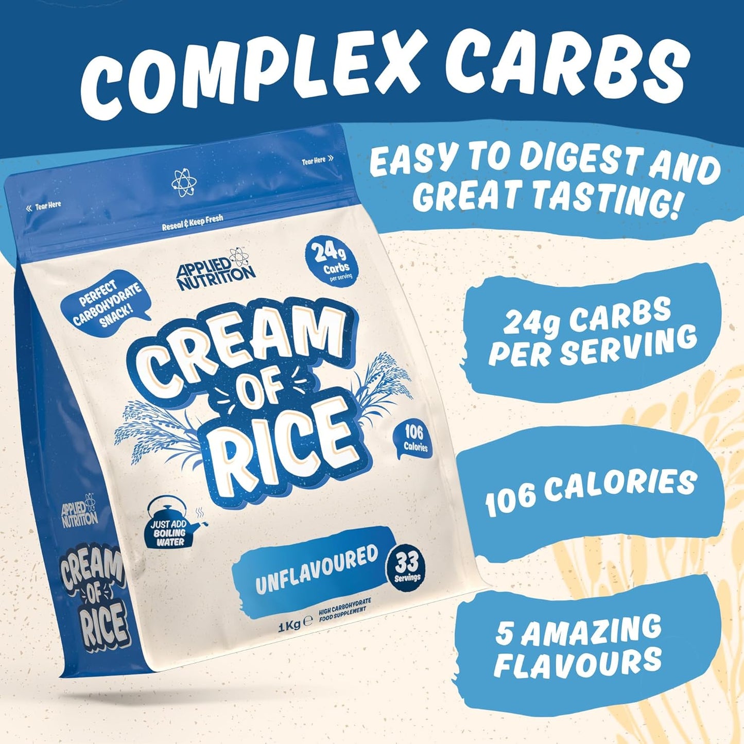 Applied Nutrition Cream of Rice 33 servings 1 kg