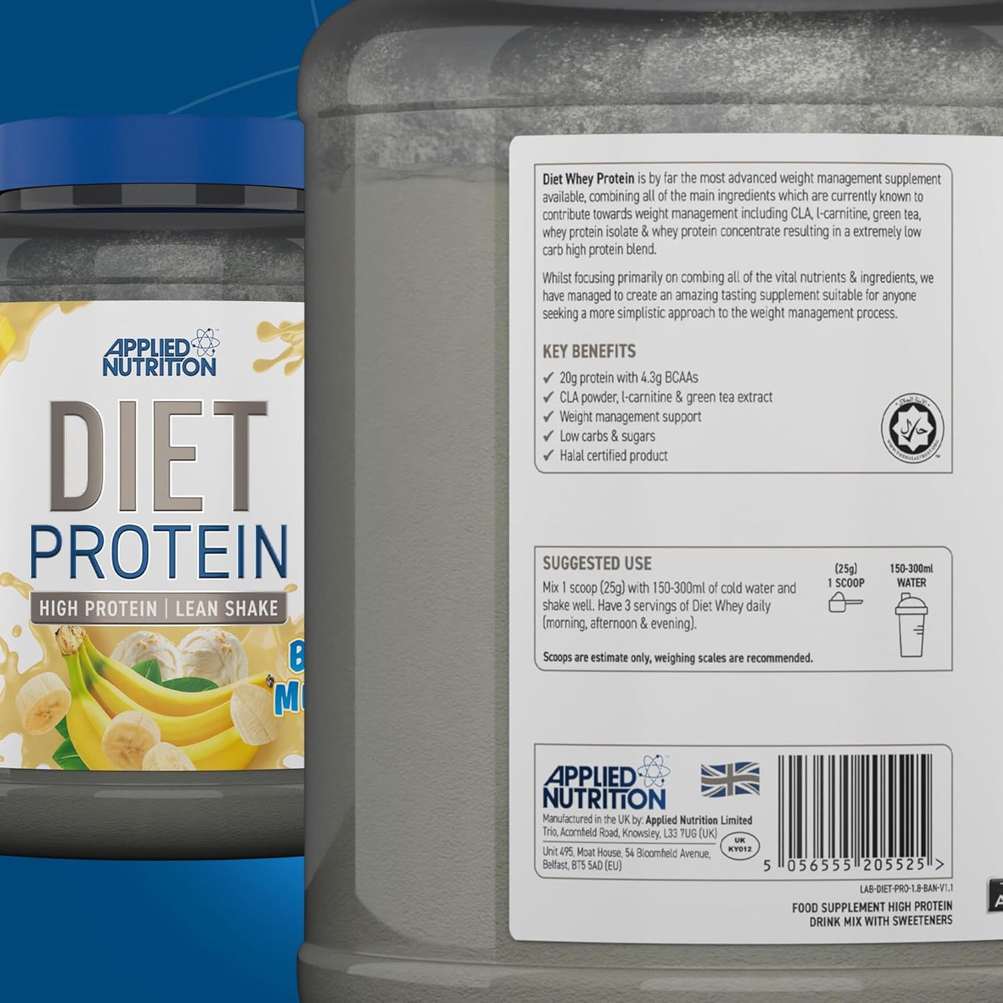 Applied Nutrition Diet Protein 1.8kg 72 Servings