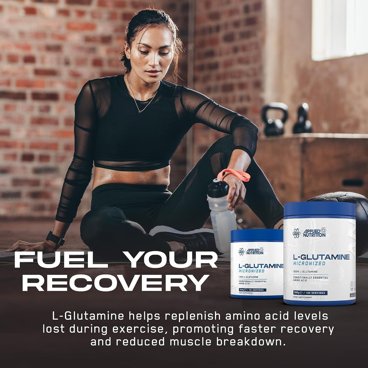 Applied Nutrition L-Glutamine Micronized 250gm 50 servings