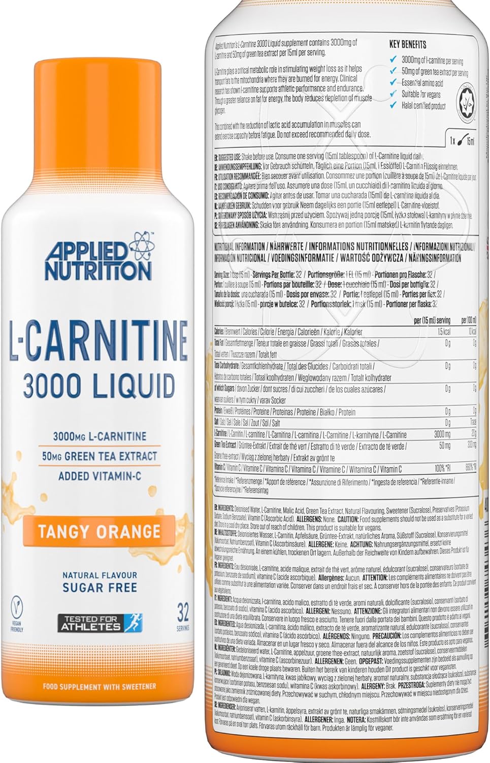 Applied Nutrition L-Carnitine 3000 Liquid 32 Servings 480ml