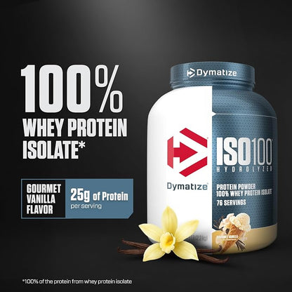 Dymatize ISO100 100% Whey Protein Isolate Gourmet Vanilla 5 lb