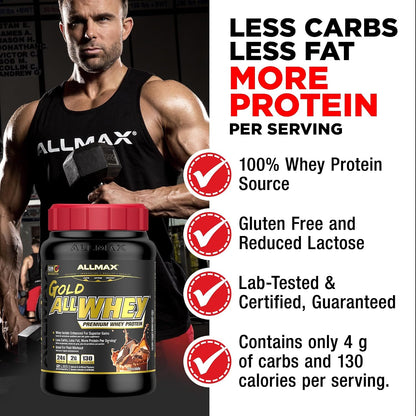 ALLMAX AllWhey Gold 100% Whey Protein & Isolate Chocolate Peanut Butter 2.27kg