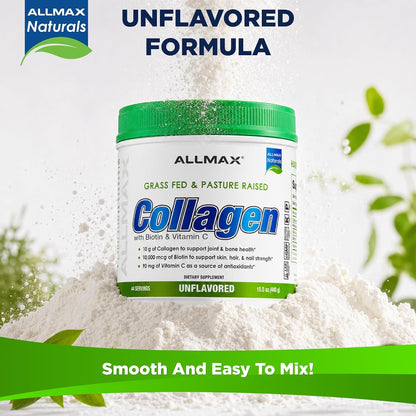 ALLMAX Grass-Fed & Pasture-Raised Collagen Peptides 44 servings 440 gm