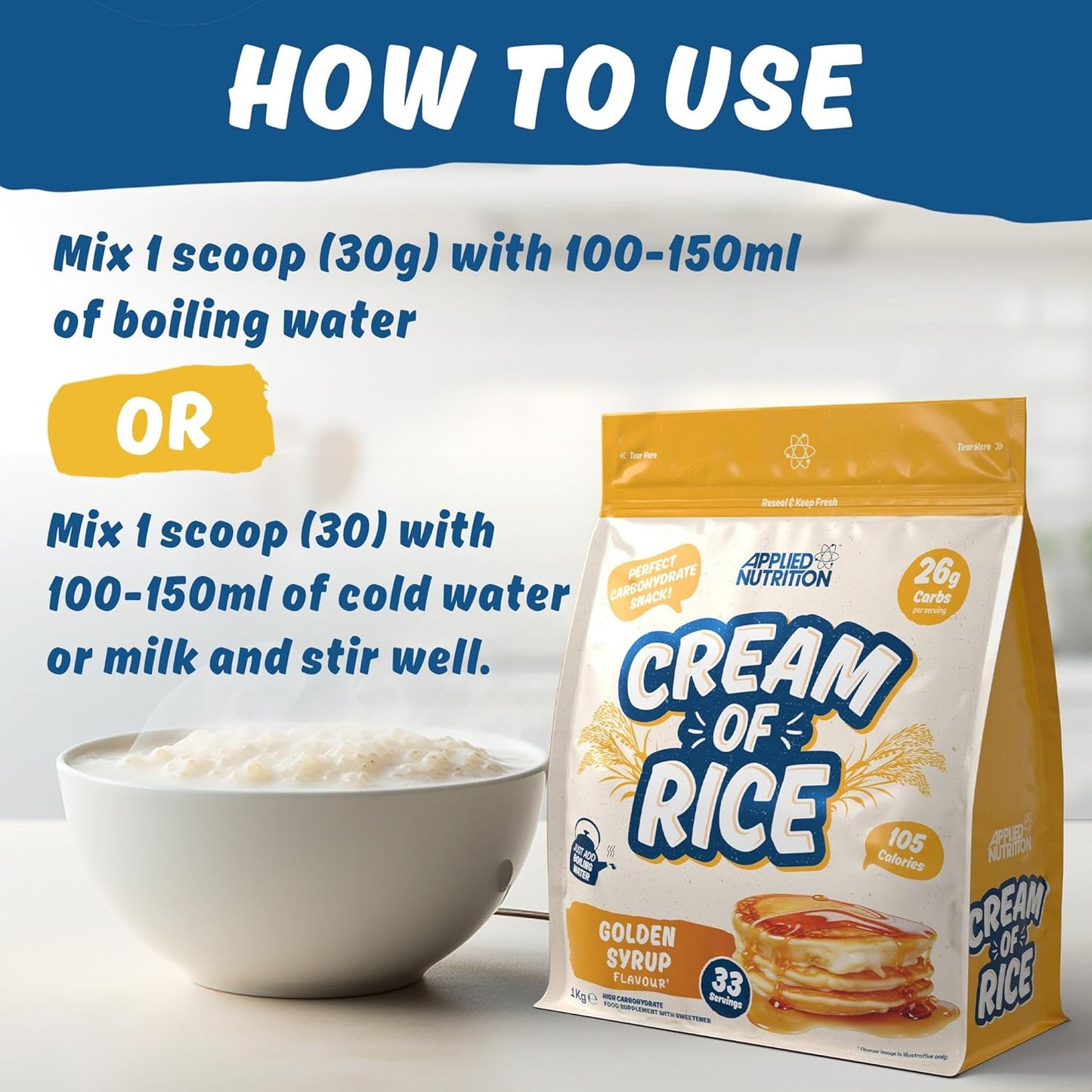 Applied Nutrition Cream of Rice 33 servings 1 kg