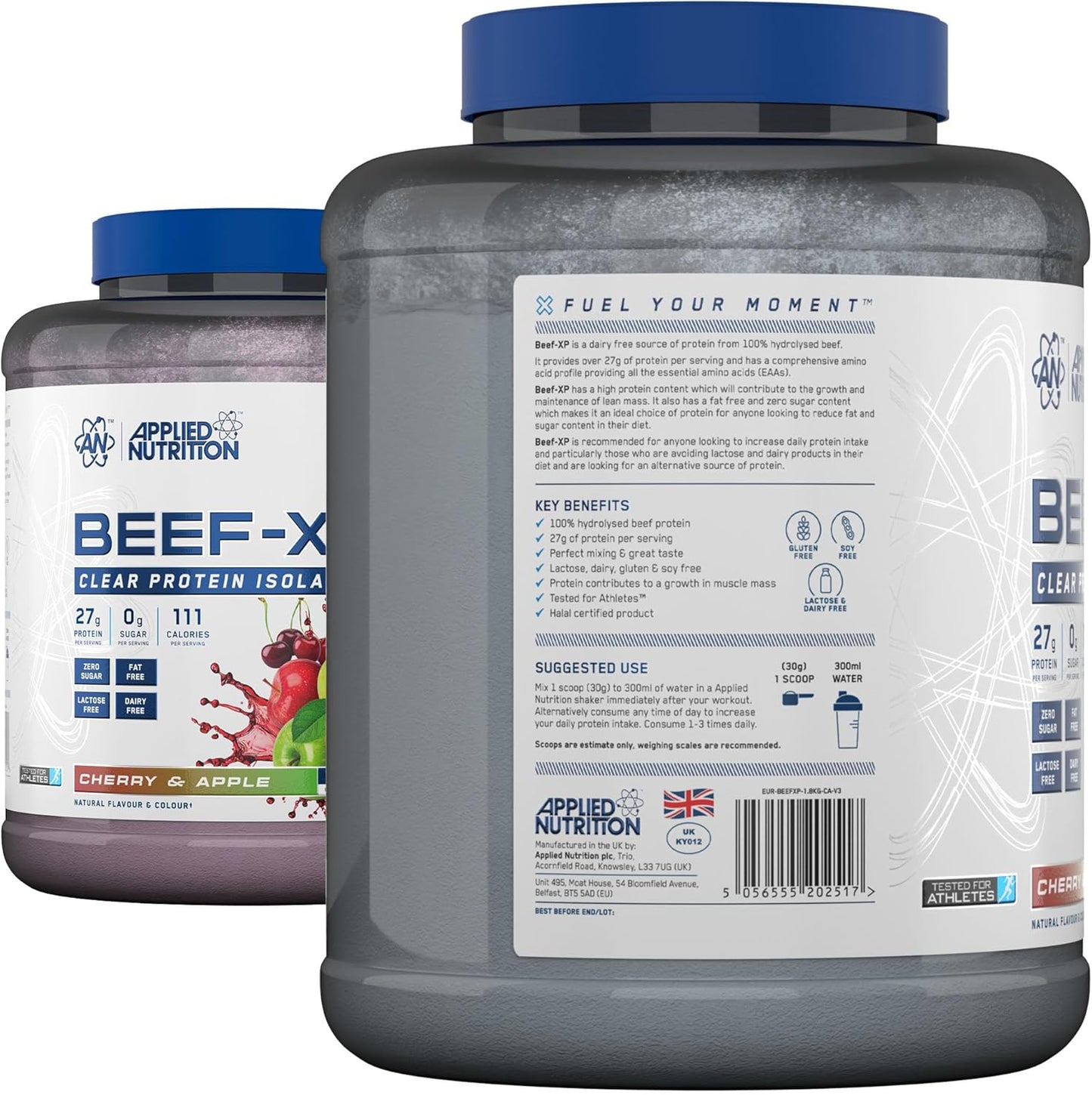 Applied Nutrition Beef XP Clear Hydrolysed Protein Isolate 1.8kg