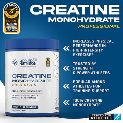 Applied Nutrition Creatine Monohydrate Micronized, Unflavored, 500gm