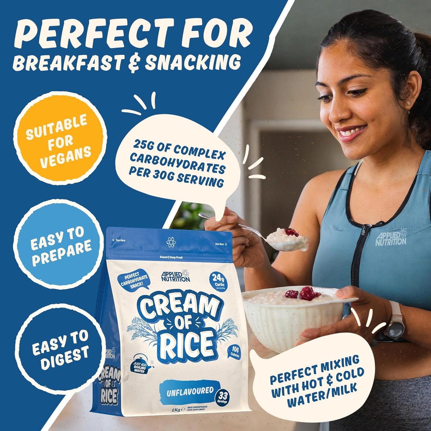 Applied Nutrition Cream of Rice 33 servings 1 kg