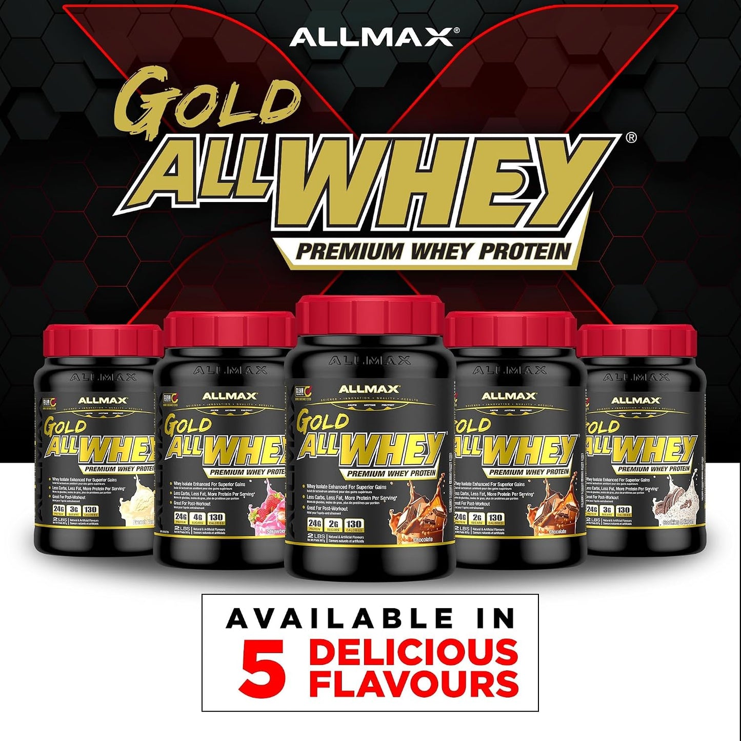 ALLMAX AllWhey Gold 100% Whey Protein & Isolate Chocolate Peanut Butter 2.27kg