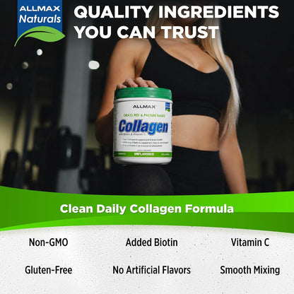 ALLMAX Grass-Fed & Pasture-Raised Collagen Peptides 44 servings 440 gm