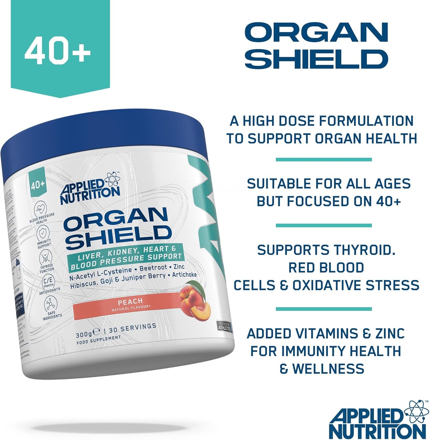 Applied Nutrition Organ Shield 300gm 30 servings