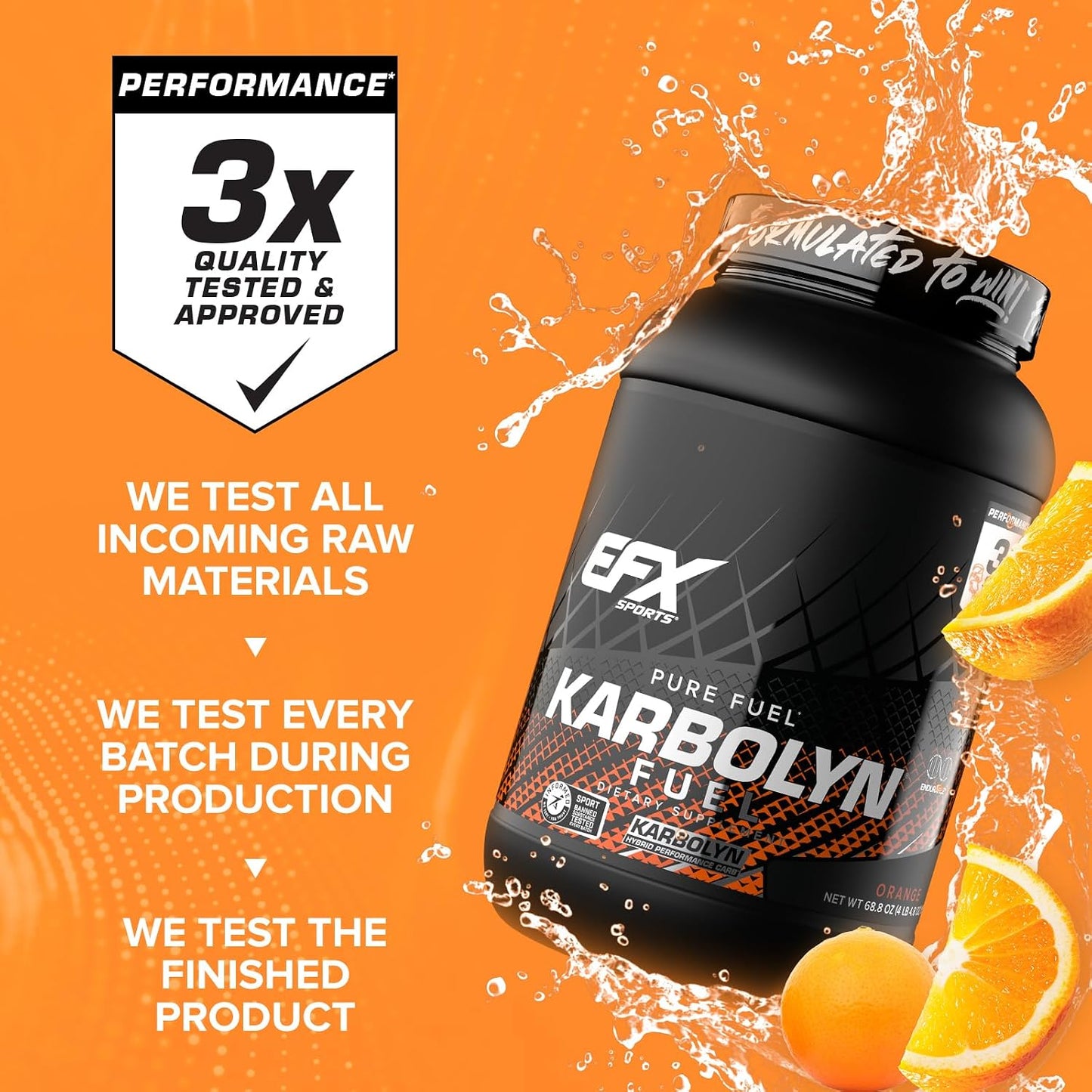 EFX Sports Karbolyn Fuel Orange 1.95kg (4.3 lbs)