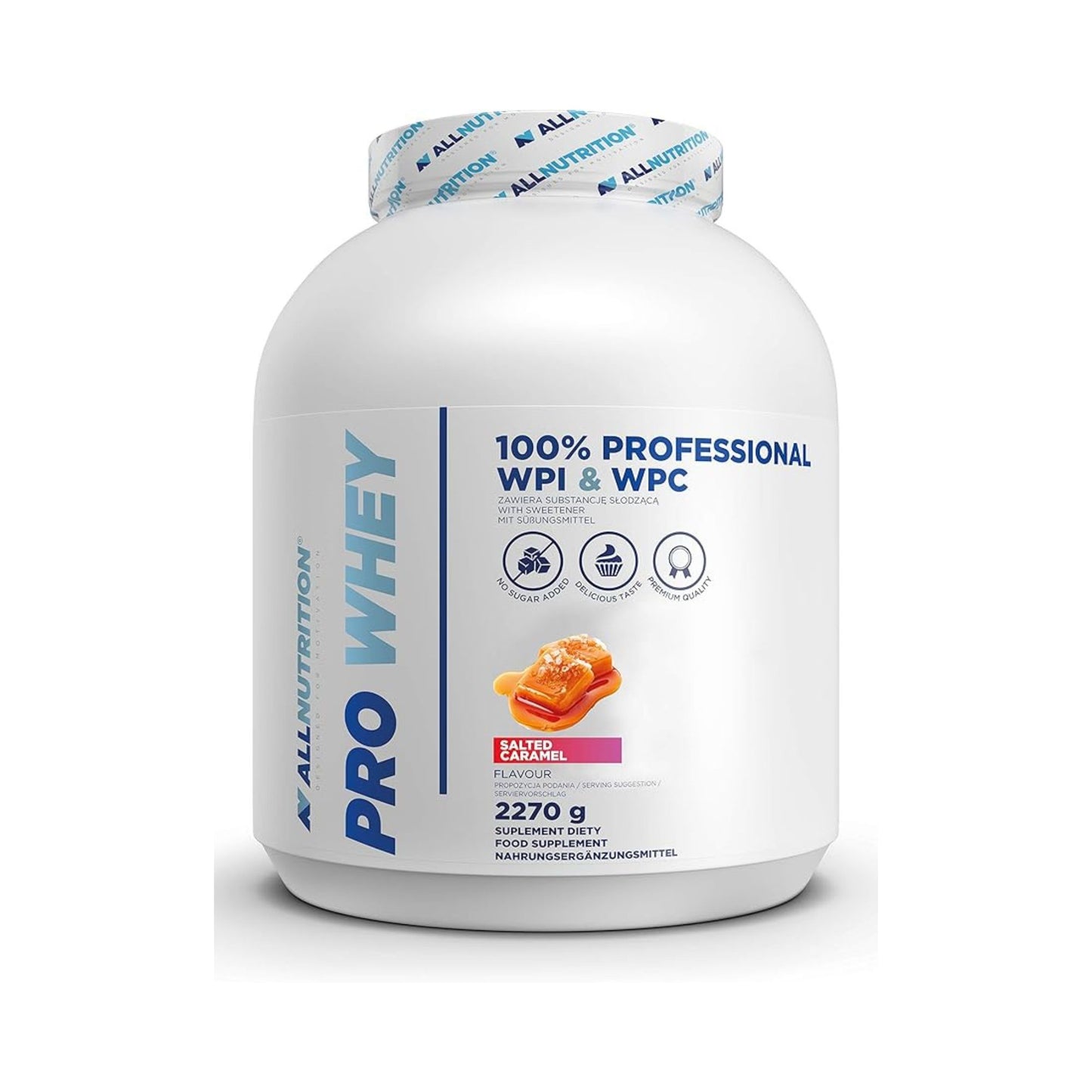 ALLNUTRITION Pro Whey Protein Powder 2270g Container | Salted Caramel