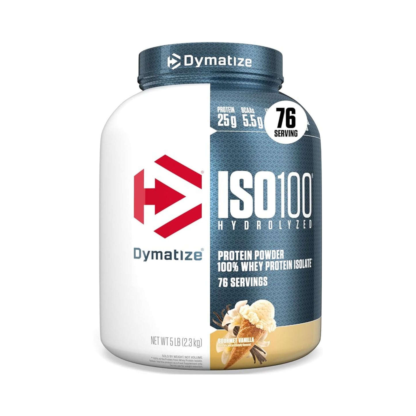 Dymatize ISO100 100% Whey Protein Isolate Gourmet Vanilla 5 lb