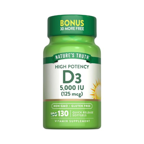 Nature's Truth Vitamin D3 5000 IU, 130 Softgels