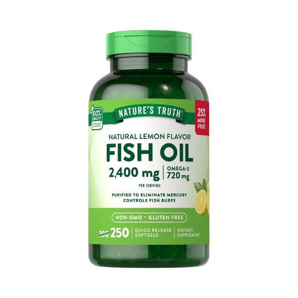 Nature's Truth Omega-3 Fish Oil 2400mg, 250 Softgels