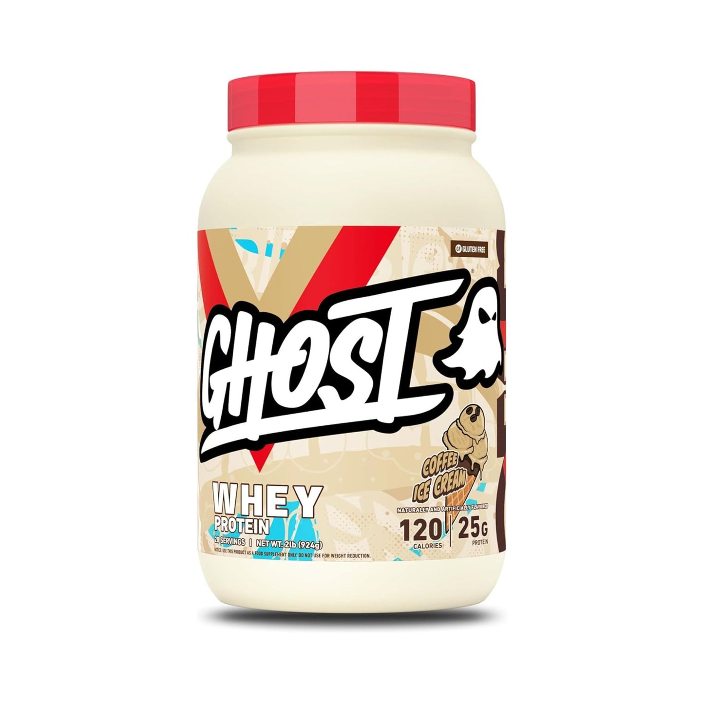 Ghost Whey Protein Coffee Ice Cream 2lb 28 Servings