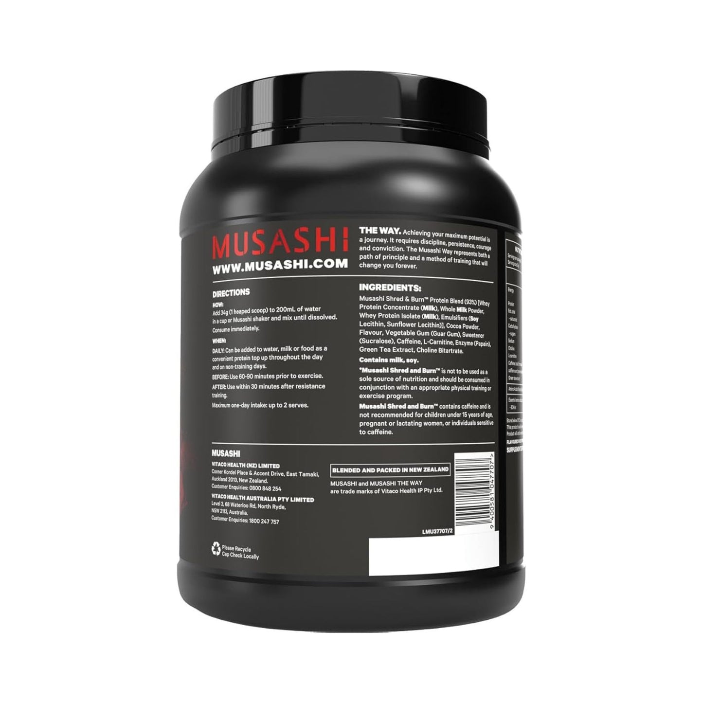 Musashi Shred & Burn 900gm
