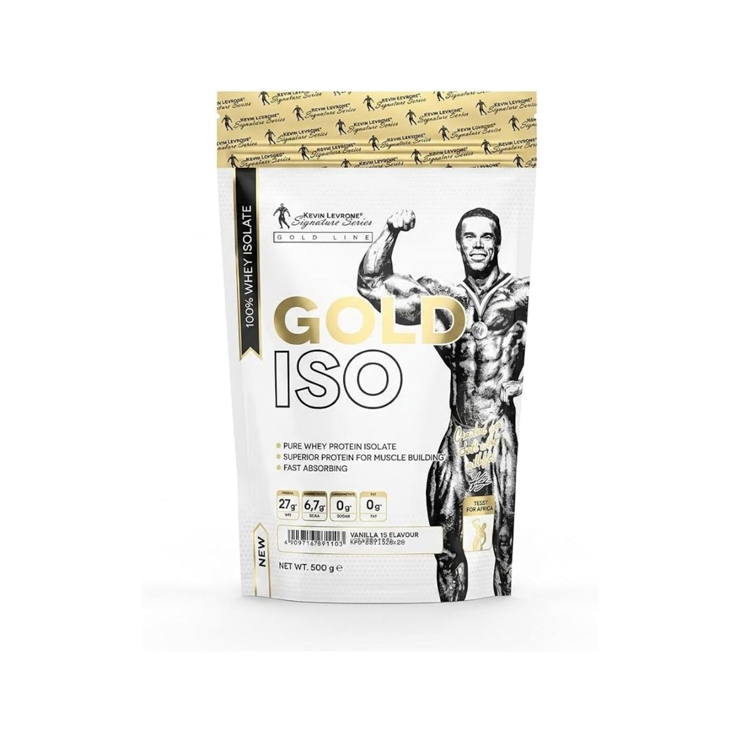 Kevin Levrone Gold ISO 500g Vanilla whey protein isolate - Nutrition Hub Online UAE