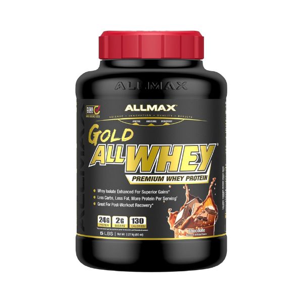 ALLMAX AllWhey Gold Isolate & Whey Protein Blend Chocolate 5 LBS
