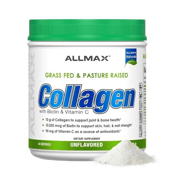 ALLMAX Grass-Fed & Pasture-Raised Collagen Peptides 44 servings 440 gm