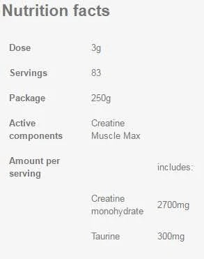 Allnutrition Creatine Muscle max Unflavour 250gm 41 servings